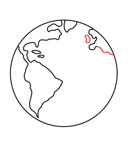 Земля карандашом