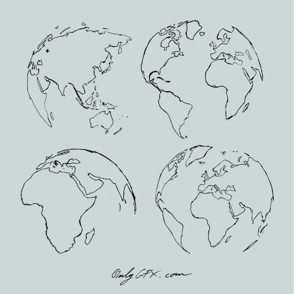 Рисунок земля карандашом по этапам