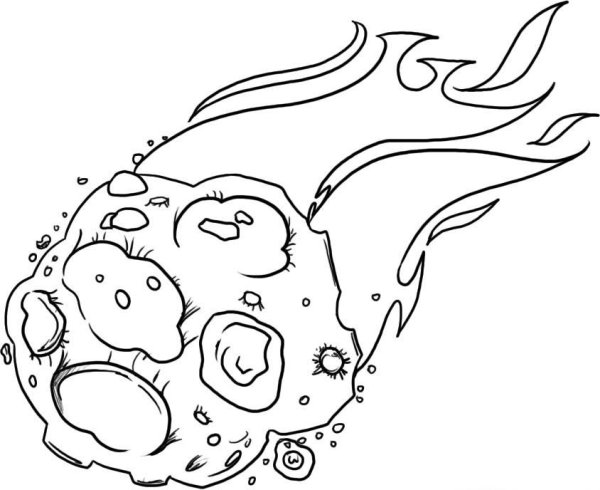 Метеорит раскраска для детей