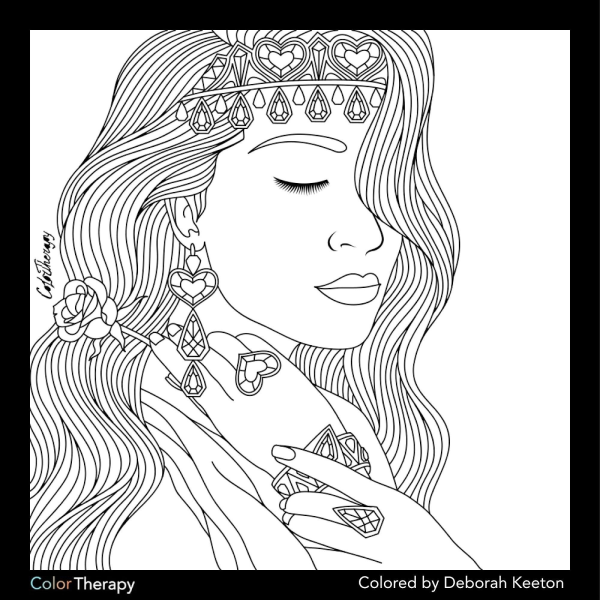 Девочка осень раскраска