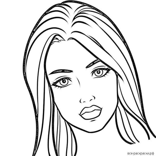 Раскраски антистресс девушки