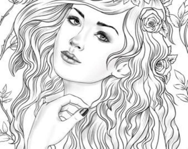 Портрет девочки раскраска