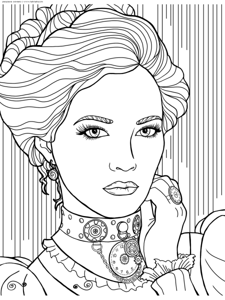 Раскраски для девочек сложные