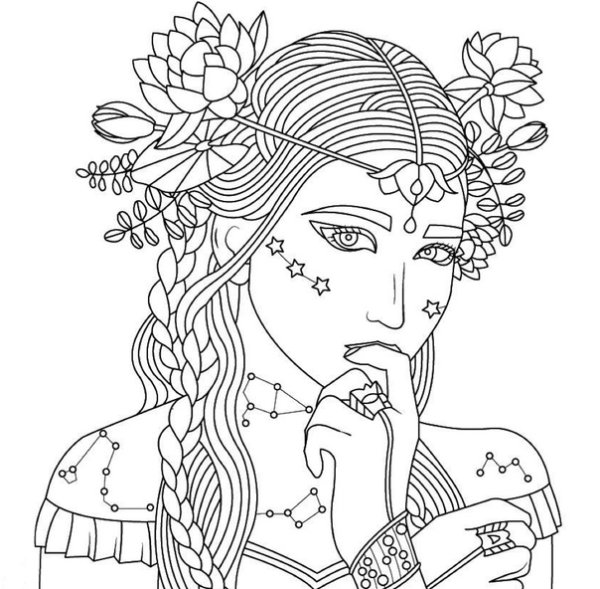 Портрет раскраска