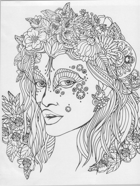 Портрет женщины раскраска