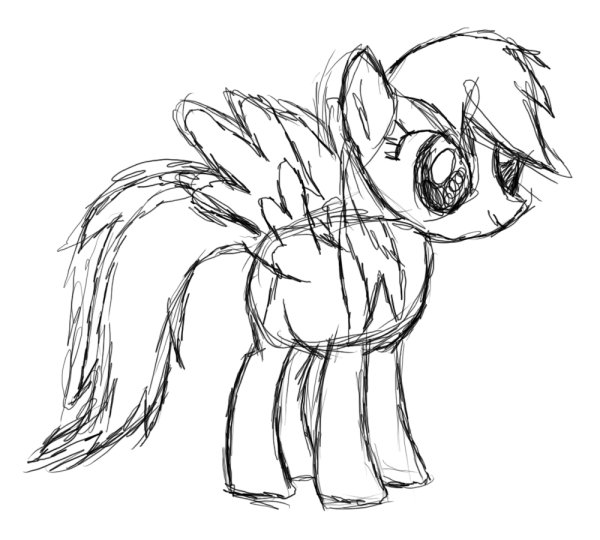 Рисование пони карандашом