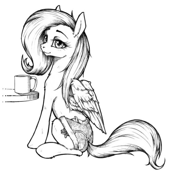 Рисунки для срисовки пони