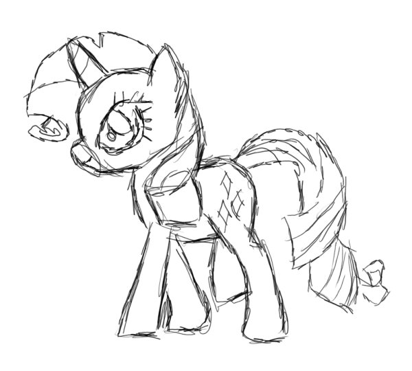 Пони карандашом