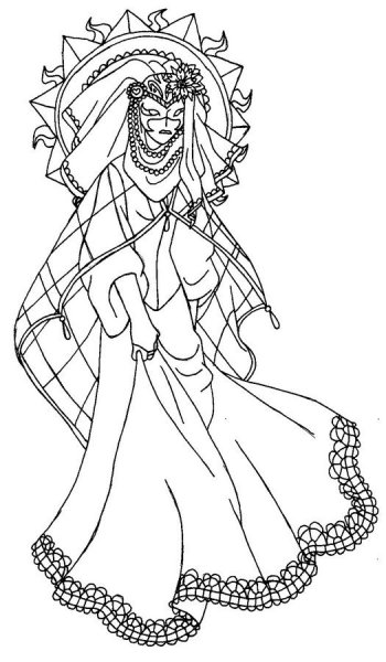 Венецианский карнавал раскраска