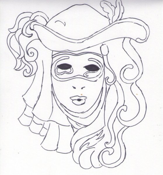 Маскарад раскраска