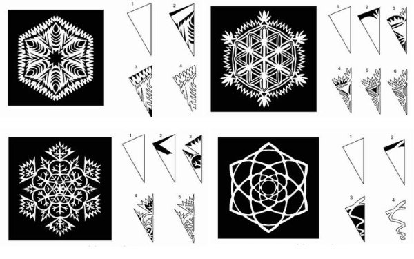 Необычные снежинки схемы