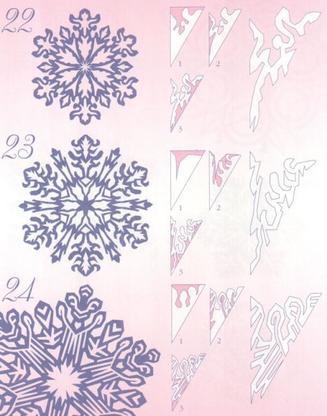 Узоры для снежинок из бумаги