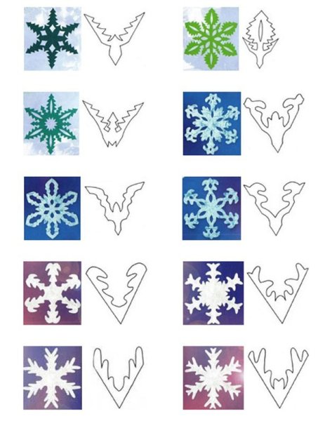 Снежинки вырезать