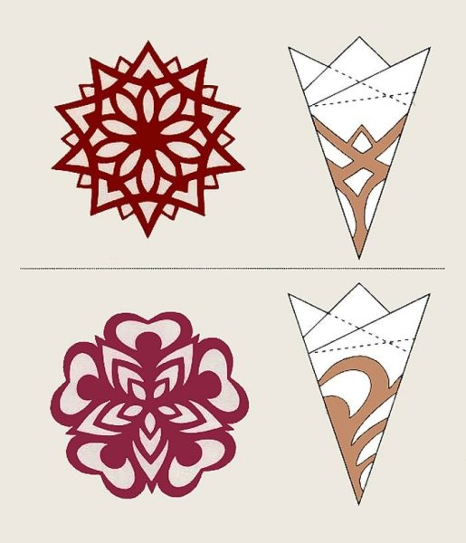 Снежинки вырезать