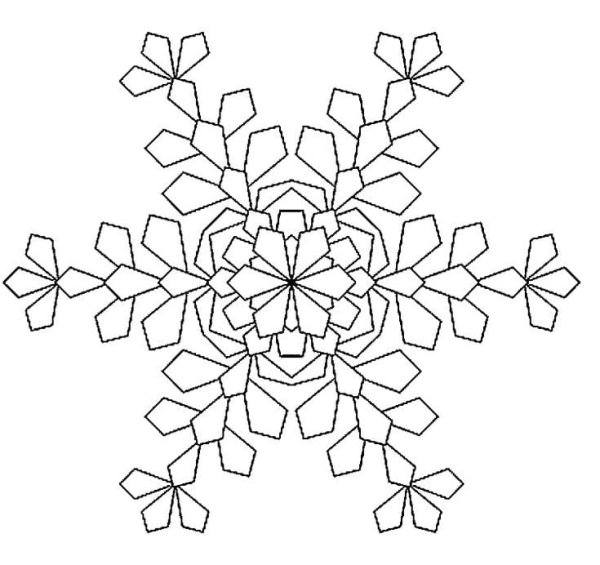 Мандала Снежинка раскраска