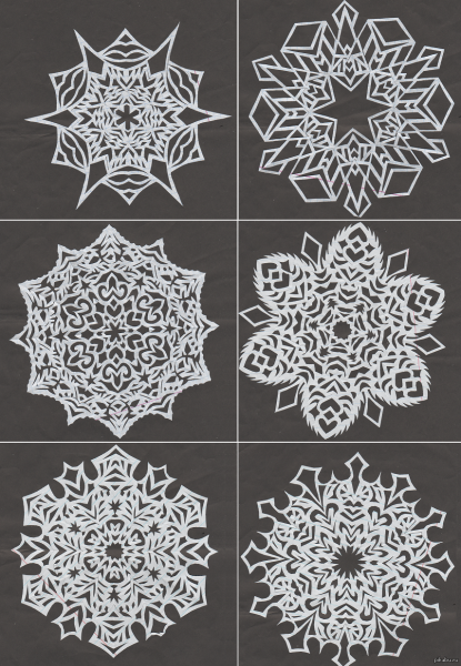Ажурные бумажные снежинки