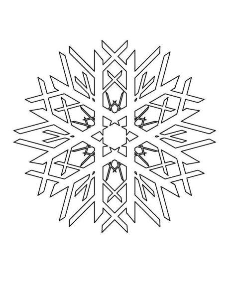 Раскраска Живая Снежинка