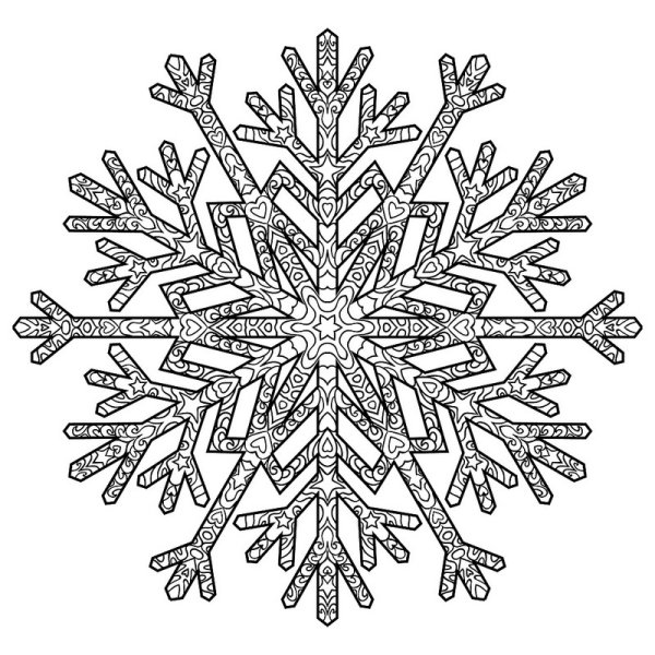 Снежинки для раскрашивания антистресс