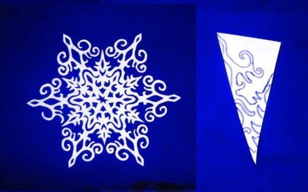 Вырезать красивые снежинки