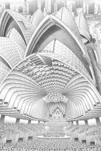 Сиднейский оперный театр архитектурные чертежи