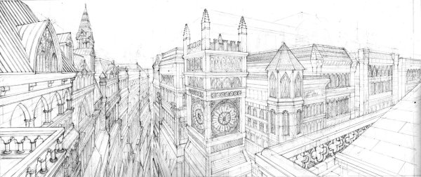 Архитектура для рисования карандашом