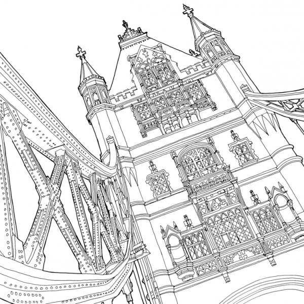 Архитектурное сооружение раскраска
