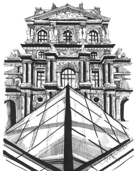 Архитектурная Графика линером