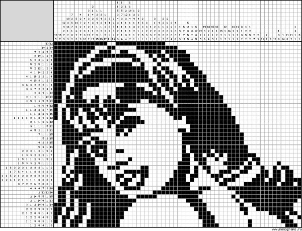 Японские кроссворды черно-белые