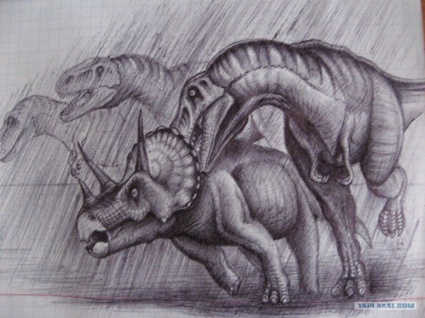 Динозавры карандашом