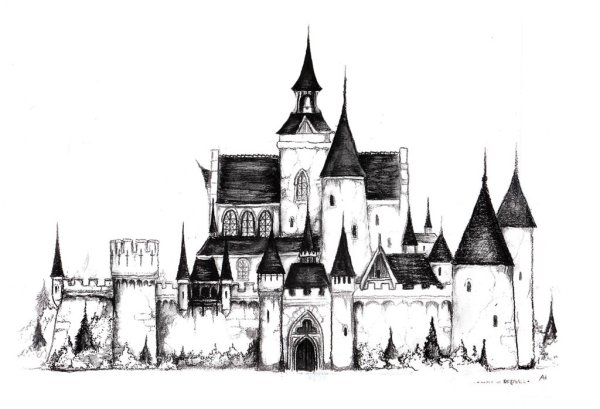 Замок в графике