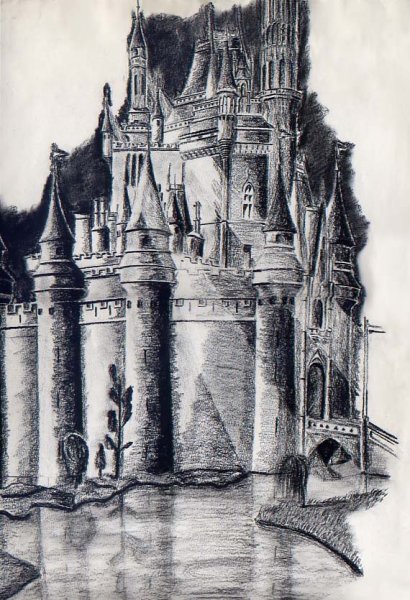 Замок летающий карандашом