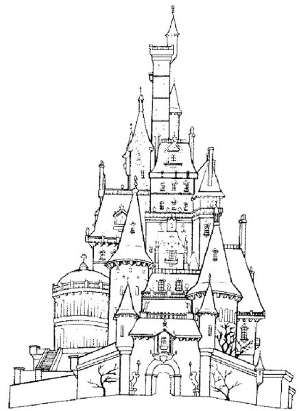 Раскраски замки и дворцы