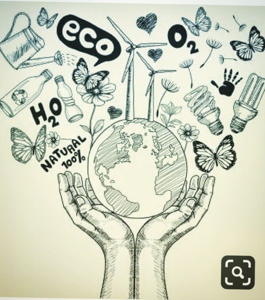 Эскиз экология черно белый