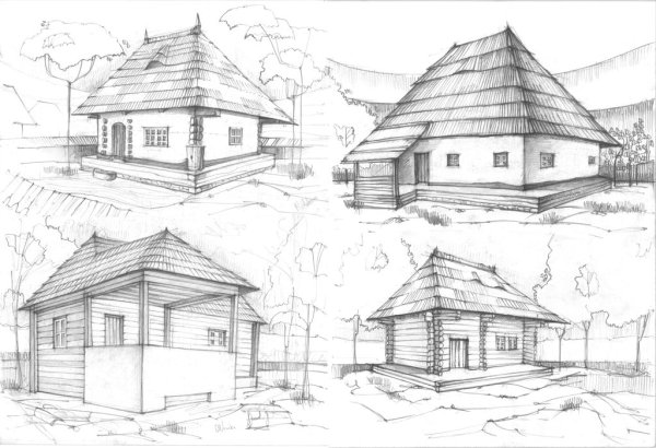Зарисовки построек