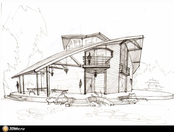 Дом будущего проект эскиз