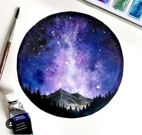 Космос акварелью