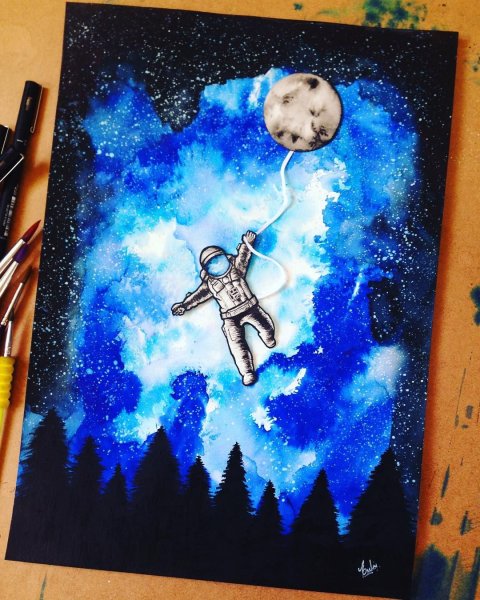 Идеи для рисования космос