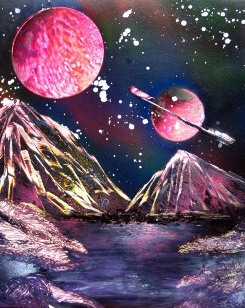 Космический пейзаж живопись