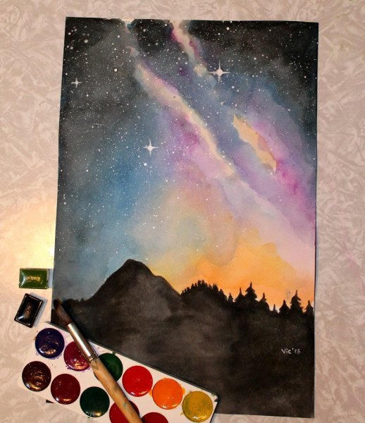 Космос красками