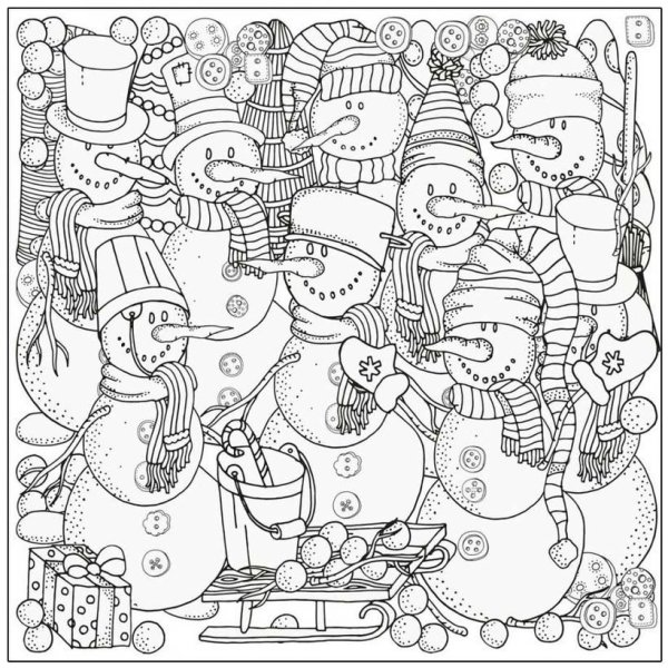Раскраска антистресс новый год