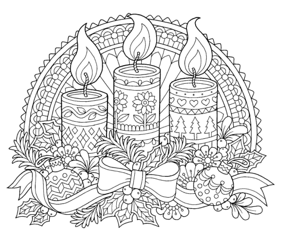 Рождественские раскраски