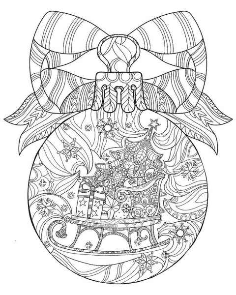 Новогодние раскраски антистресс