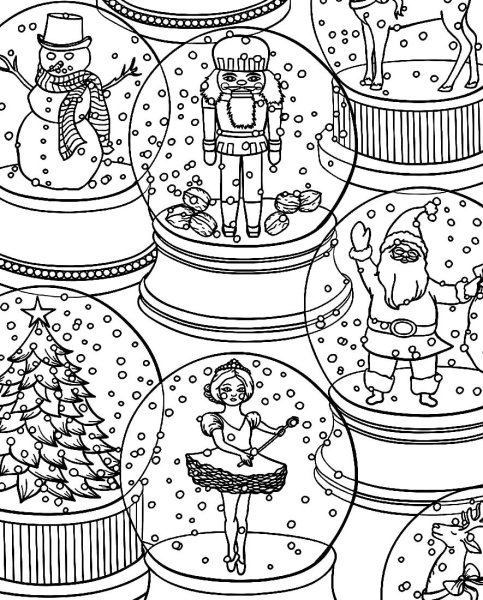 Распечатки антистресс новогодние