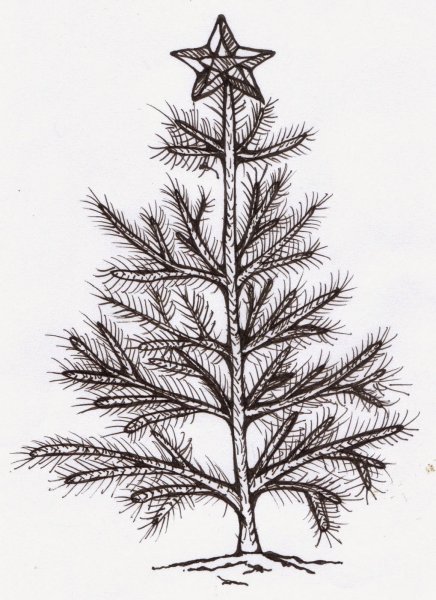 Елка зарисовка