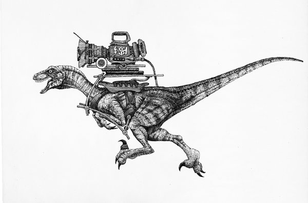 Велоцераптор рисунок карандашом