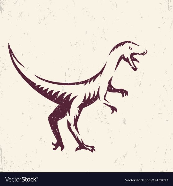 Хищный динозавр вектор