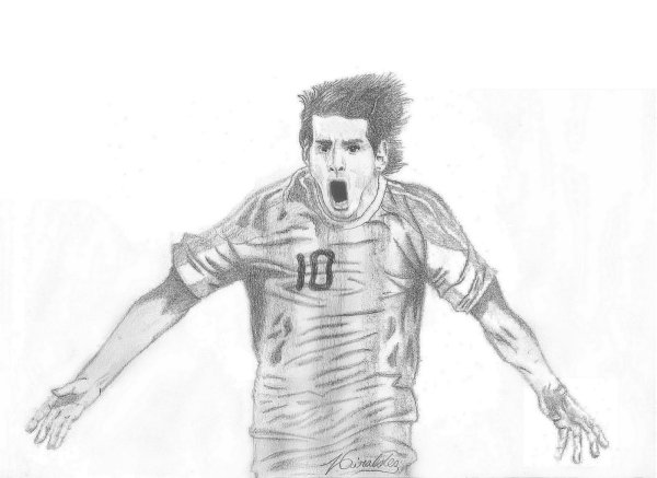 Рисунки карандашом Месси футболист