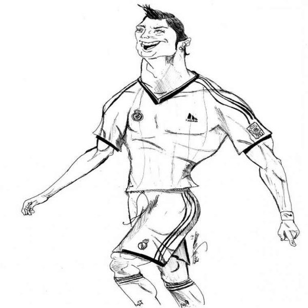 Раскраска футболист Роналдо