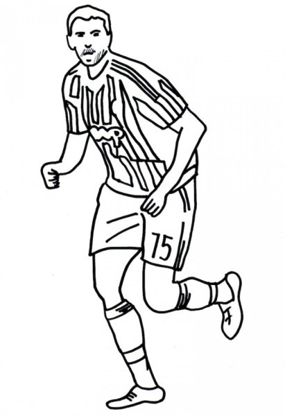 Раскраски футболистов