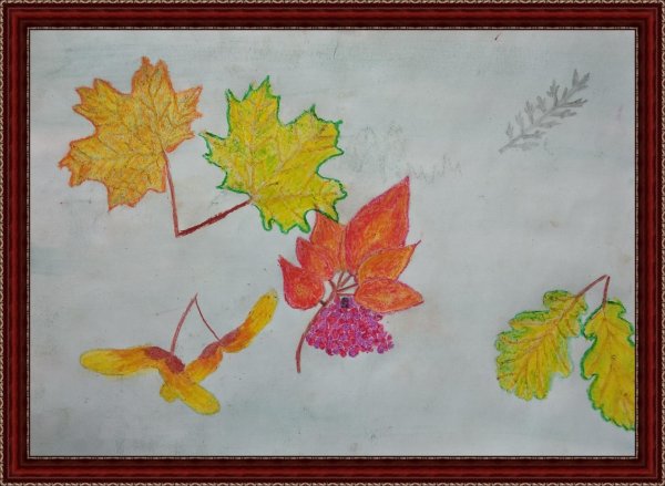 Наброски рисунков для начинающих листья